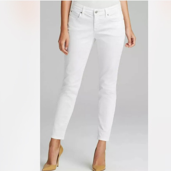 Eileen Fisher White Organic Cotton Stretch Skinny Jeans Pants, 2 - Picture 5 of 9